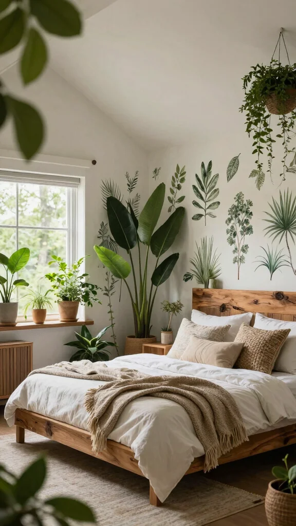 The Best 12 Attic Primary Bedroom Ideas for a Luxurious Private Suite - 7. Nature-Inspired Elements 1