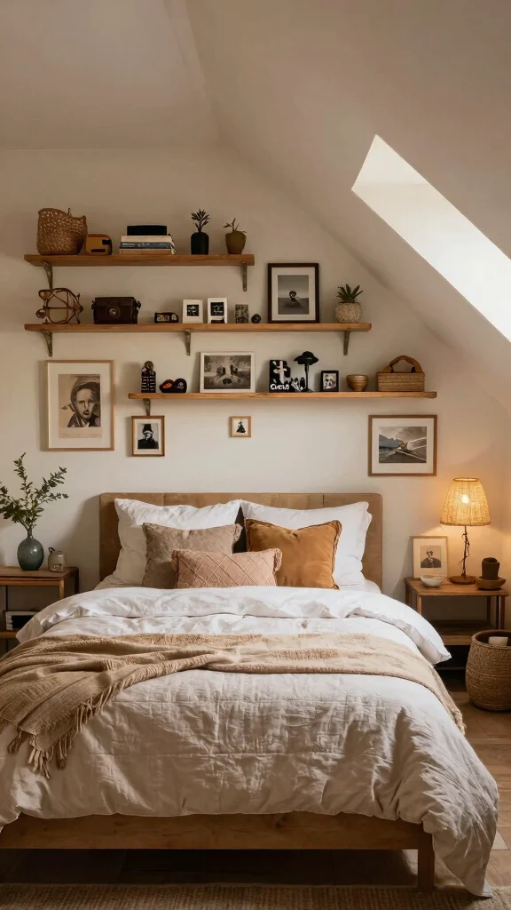 The Best 12 Attic Primary Bedroom Ideas for a Luxurious Private Suite - 9. Personal Touches and Artifacts 1