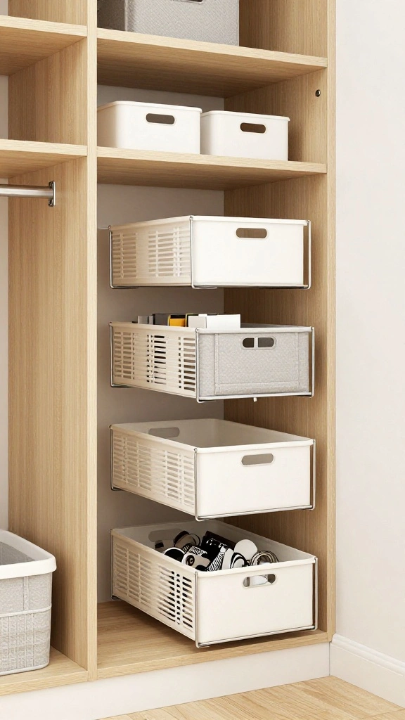 The Best 12 Attic Walk-In Closet Ideas for a Spacious Organised Wardrobe - 8. Smart Attic Storage Solutions 1