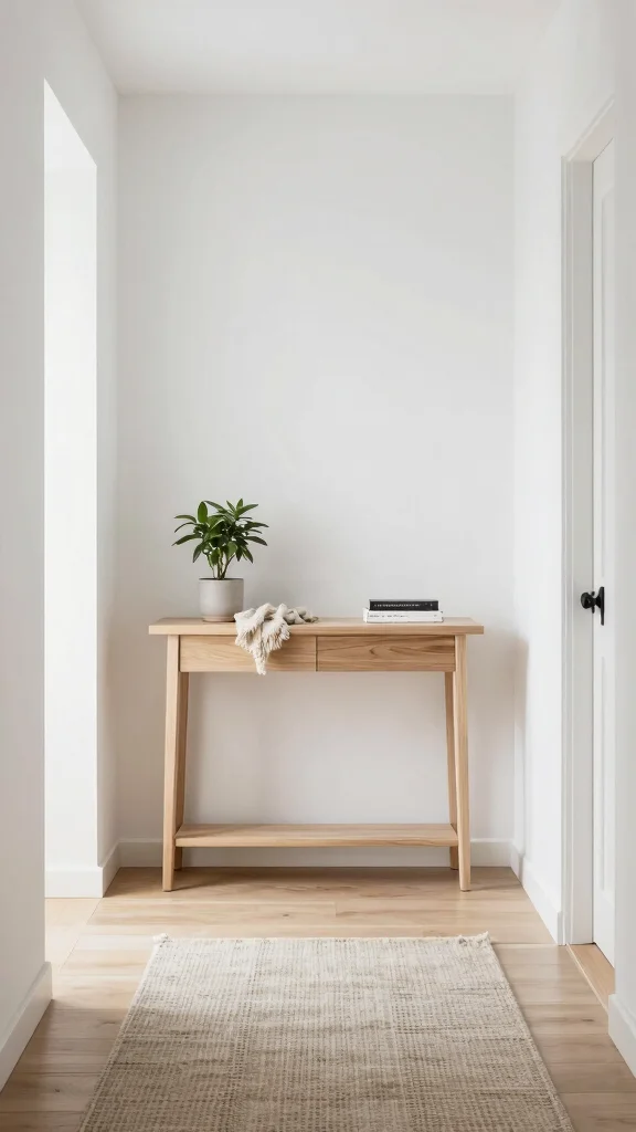 The Best 12 Hallway Console Table Ideas for a Stylish First Impression - 10. Scandinavian Simplicity 1