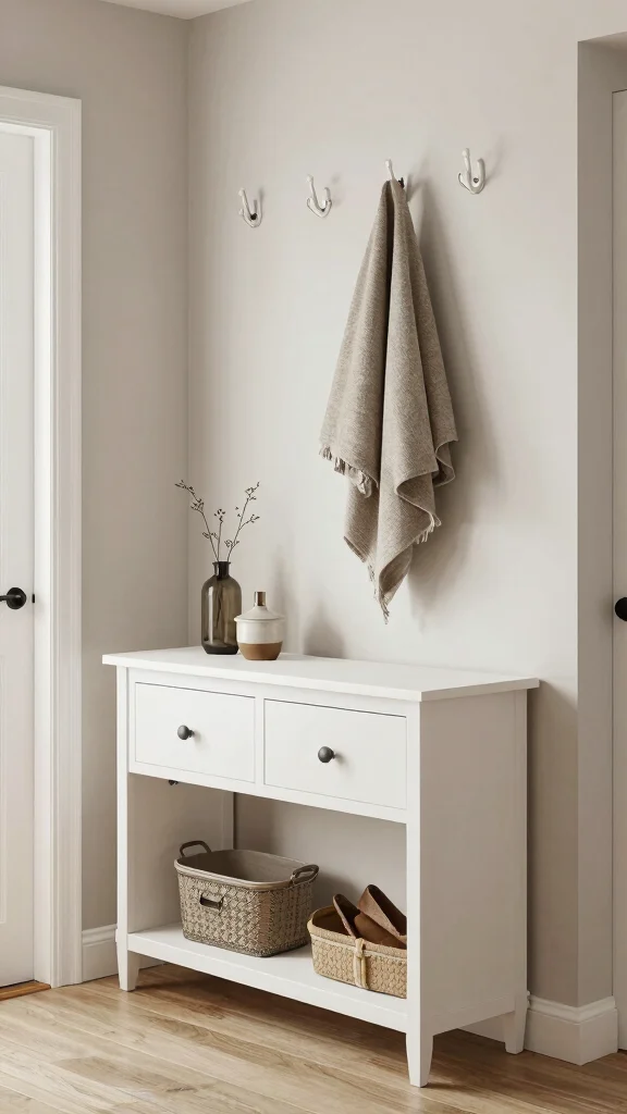 The Best 12 Hallway Console Table Ideas for a Stylish First Impression - 11. Custom Built-In Solutions 1