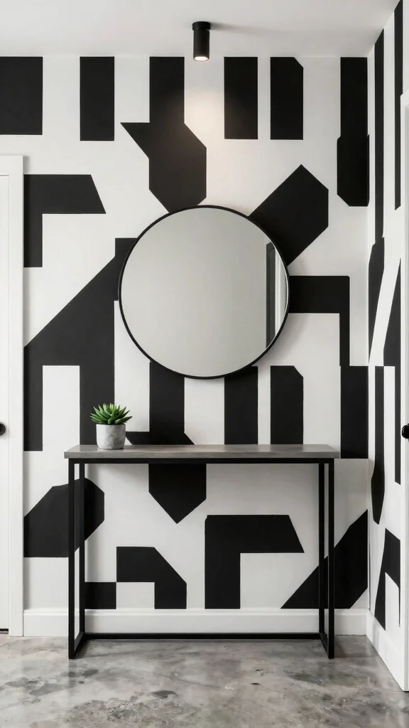 The Best 13 Entryway Wallpaper Ideas for a Bold Character-Filled Entrance - 2. Geometric Shapes 1