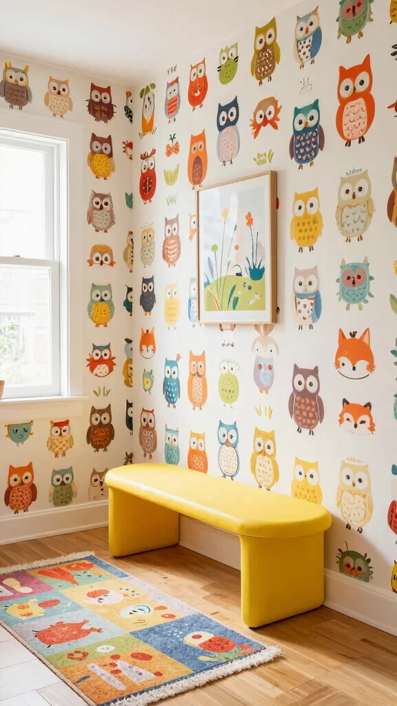 The Best 13 Entryway Wallpaper Ideas for a Bold Character-Filled Entrance - 7. Whimsical Animal Prints 1