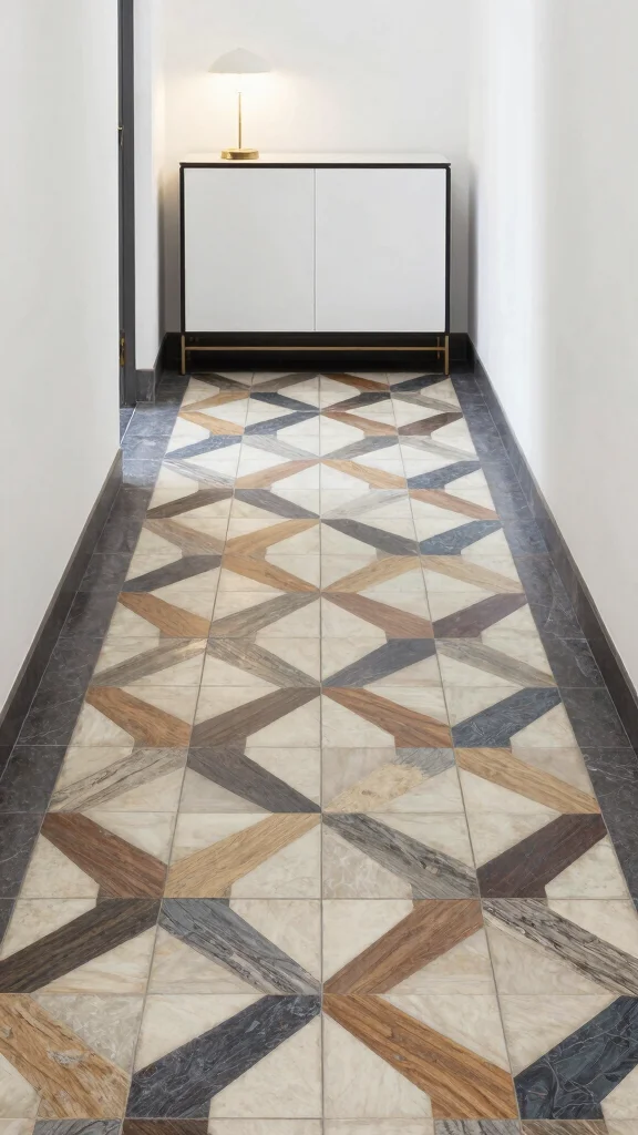 The Best 13 Hallway Design Ideas for a Beautiful Welcoming Entrance - 13. Unique Flooring Designs 1