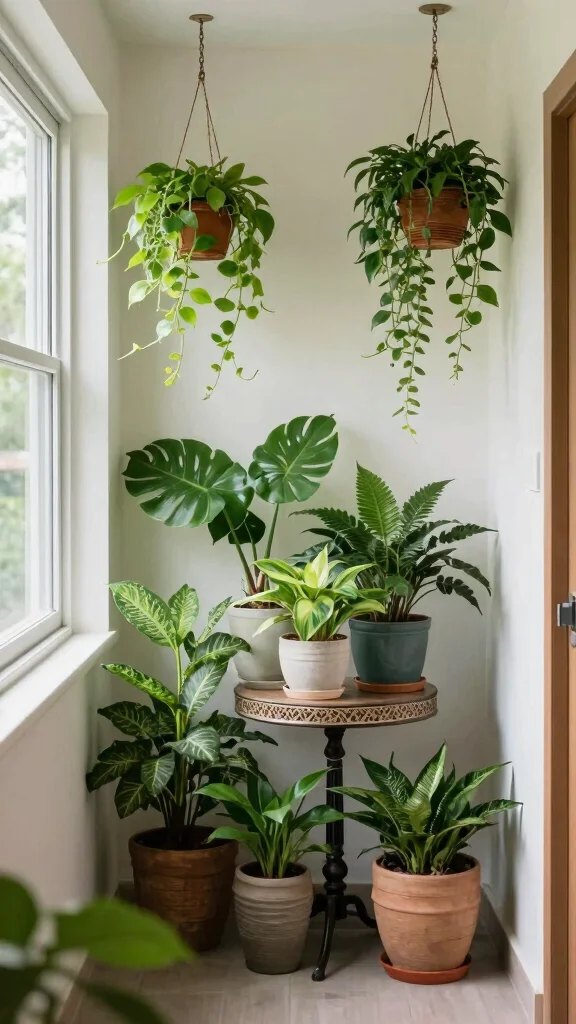The Best 13 Hallway Design Ideas for a Beautiful Welcoming Entrance - 7. Greenery for Fresh Vibe 1
