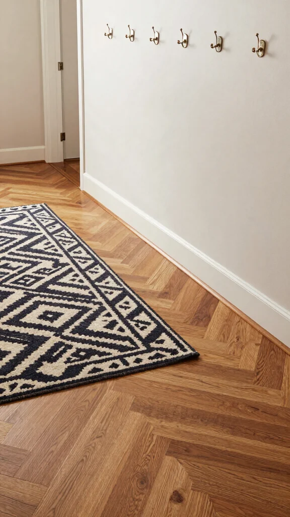 The Best 13 Hallway Design Ideas for a Beautiful Welcoming Entrance - 8. Play with Flooring 1