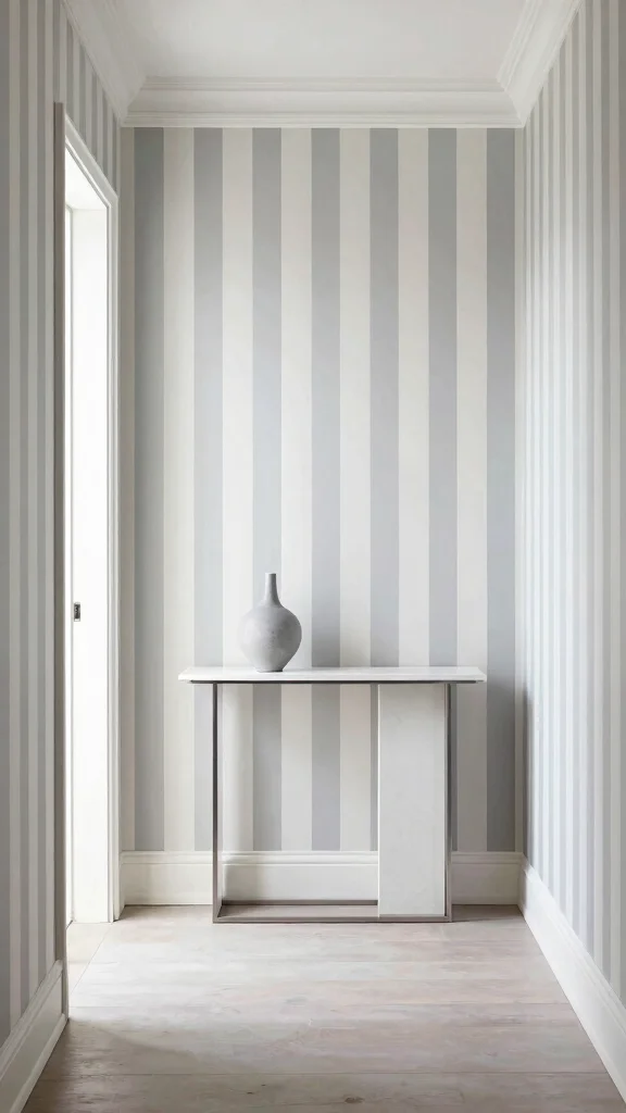 The Best 13 Hallway Wallpaper Ideas for a Bold Character-Filled Entrance - 10. Classic Stripe Patterns 1
