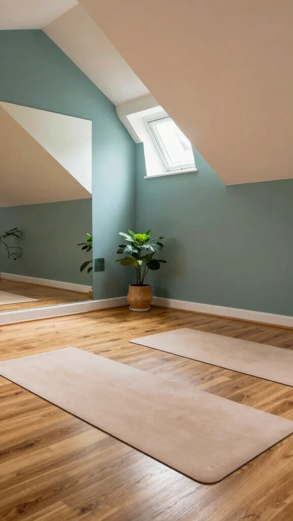 The Best 14 Attic Makeover Ideas That Transform Your Top Floor - 14. Zen Yoga Studio 1
