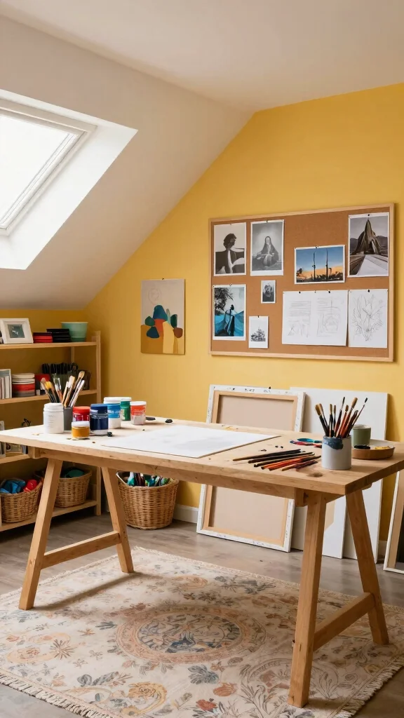 The Best 14 Attic Makeover Ideas That Transform Your Top Floor - 4. Art Studio Escape 1
