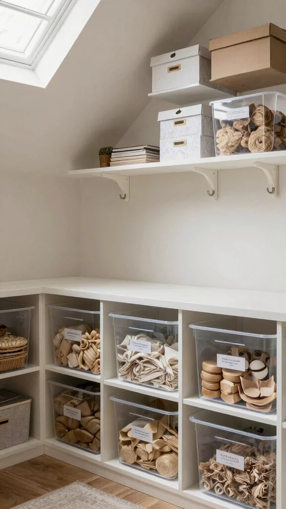 The Best 14 Attic Makeover Ideas That Transform Your Top Floor - 6. Minimalist Storage Solutions 1