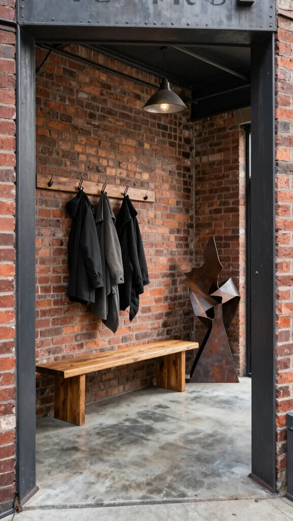 The Best 14 Entryway Design Ideas From Minimalist to Grand - 13. Urban Industrial: An Edgy Touch 1