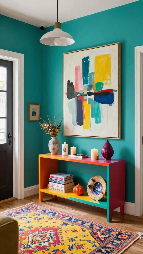 The Best 14 Entryway Design Ideas From Minimalist to Grand - 8. Artistic Entryway: Express Yourself 1