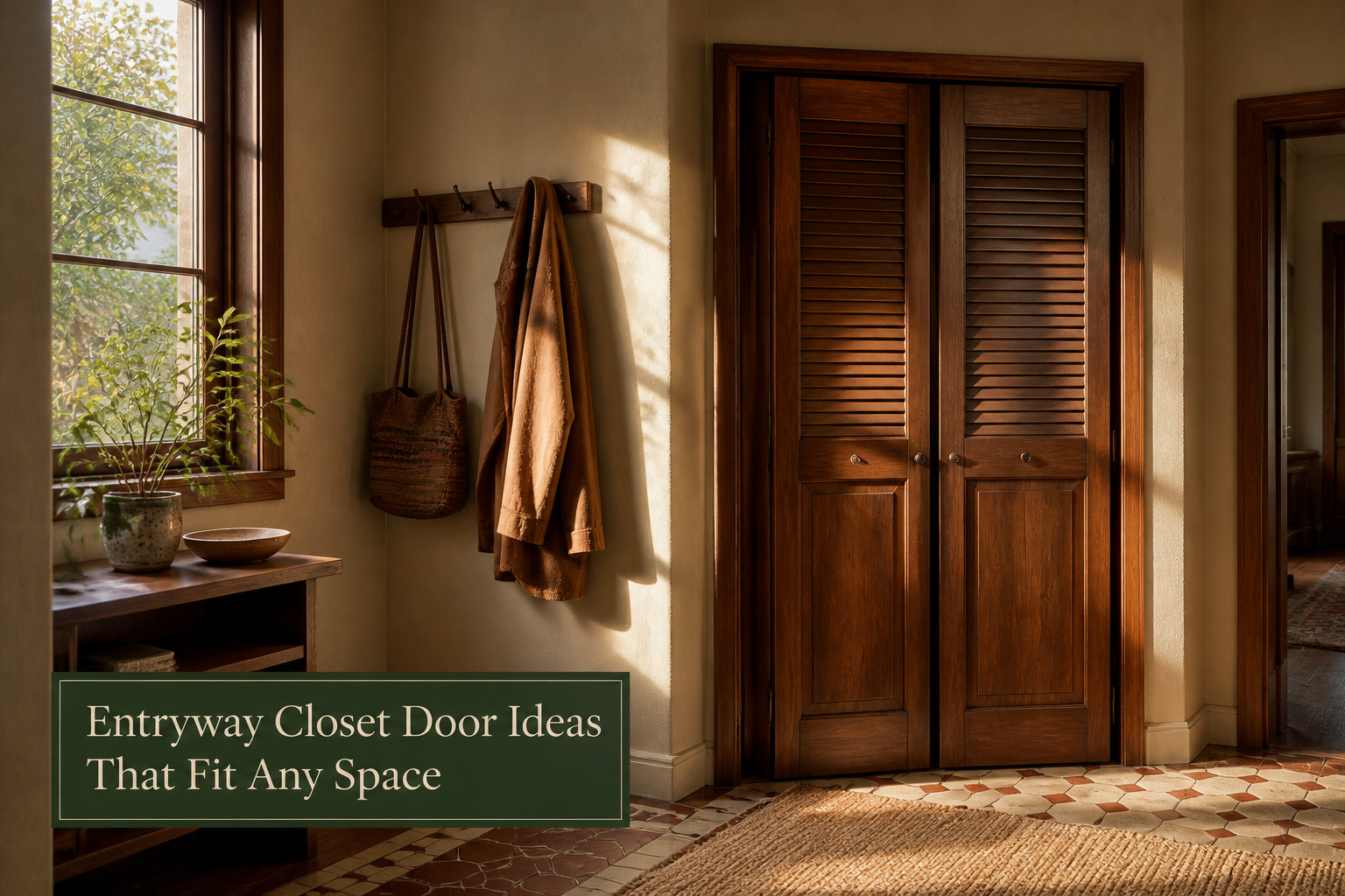A collection of different entryway closet door styles and designs.